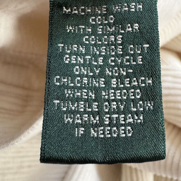 LRL Ralph Lauren Jeans Co. Classic Straight Corduroy Pants, Modern Cream Size 10 - Picture 4 of 8